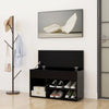 Canapé de chaussure vidaxl 80x30x45 cm en bois transformé noir