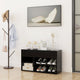Canapé de chaussure vidaxl 80x30x45 cm en bois transformé noir
