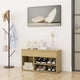 Canapé de chaussure vidaxl 80x30x45 cm en bois de bois de bois de chêne sonoma coloré
