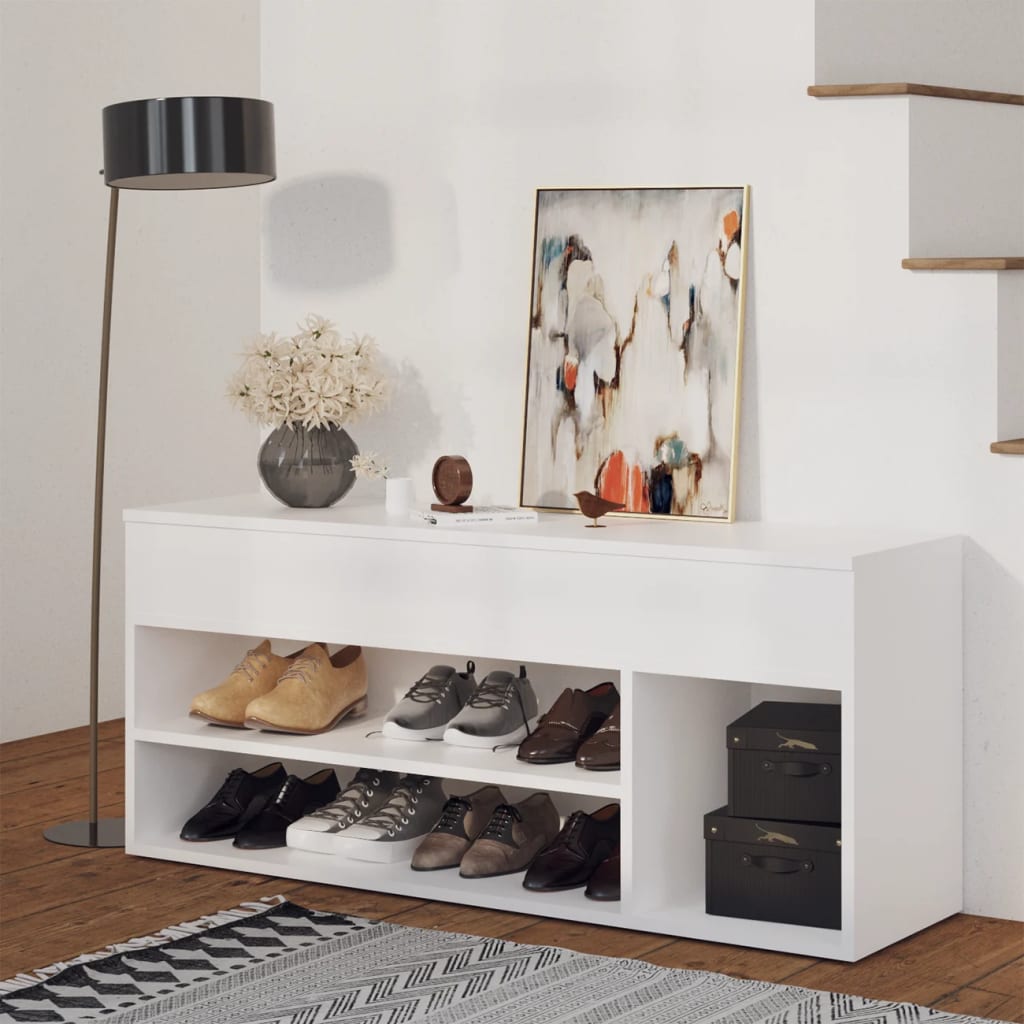 Vidaxl Shoes Bank 105x30x45 cm Bois de bois transformé
