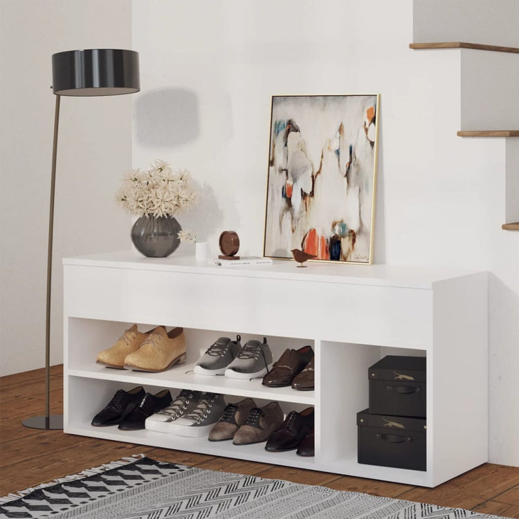Vidaxl Shoes Bank 105x30x45 cm Bois de bois transformé