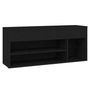 Vidaxl Chaussures Banque 105x30x45 cm Bois transformé en noir - afbeelding 2