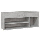 Vidaxl Chaussures Banque 105x30x45 cm Betongrij en bois transformé - afbeelding 2