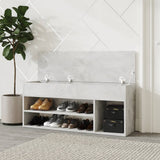 Vidaxl Chaussures Banque 105x30x45 cm Betongrij en bois transformé - afbeelding 3