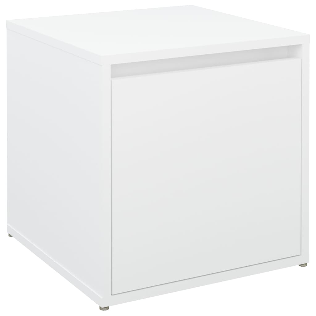 Boîte de rangement Vidaxl avec tiroir 40.5x40x40 cm Bois blanc