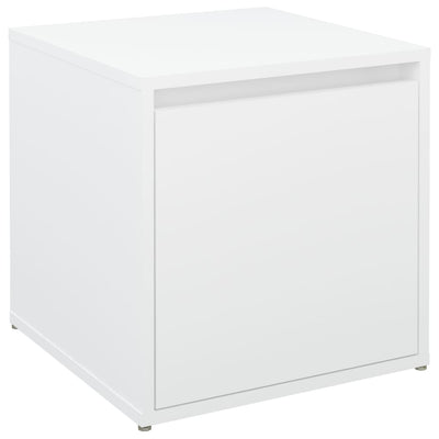 Boîte de rangement Vidaxl avec tiroir 40.5x40x40 cm Bois blanc