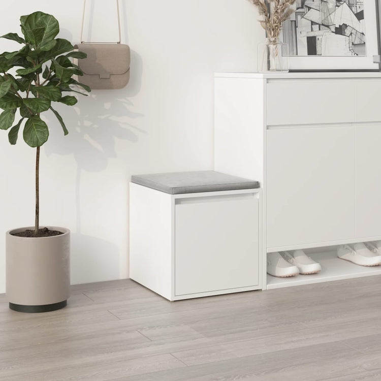 Boîte de rangement Vidaxl avec tiroir 40.5x40x40 cm Bois blanc