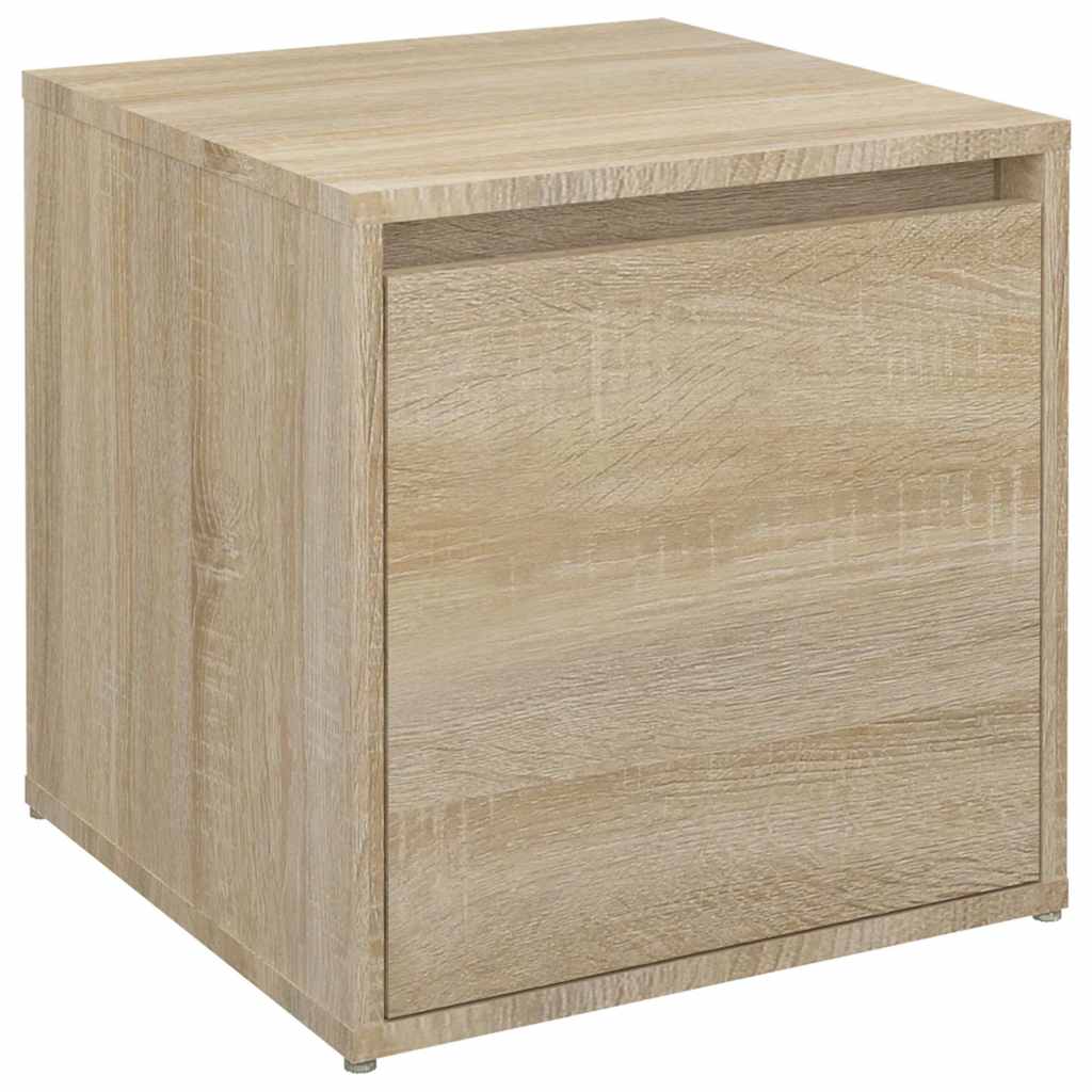 Boîte de rangement Vidaxl avec tiroir 40.5x40x40 cm Couleur de chêne sonoma en bois de bois de bois