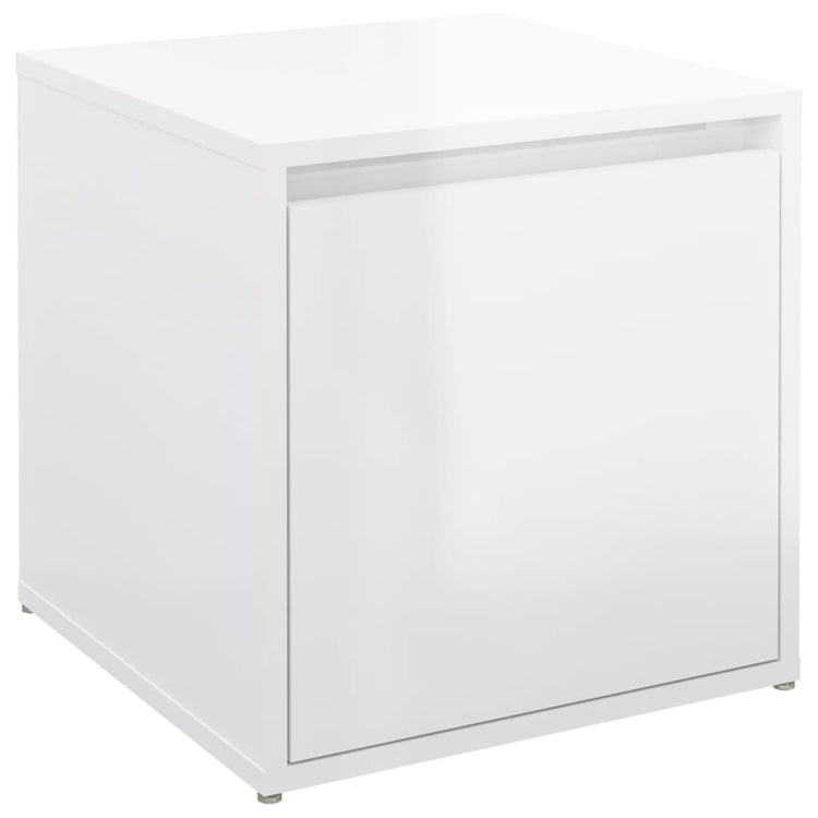 Boîte de rangement Vidaxl avec tiroir 40,5x40x40 cm Bois de bois élevé blanc