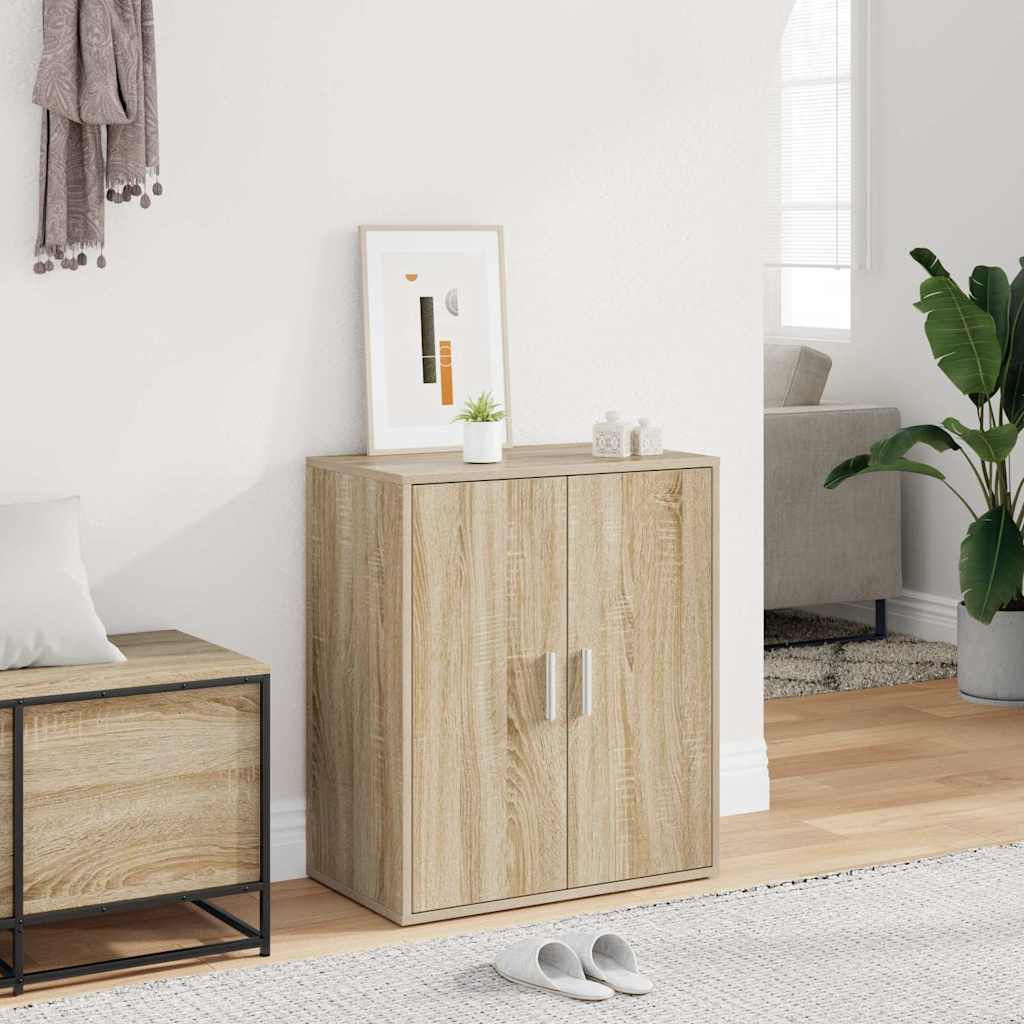 Armoire à chaussures Vidaxl 60x35x70 cm en bois de bois de chêne sonoma coloré