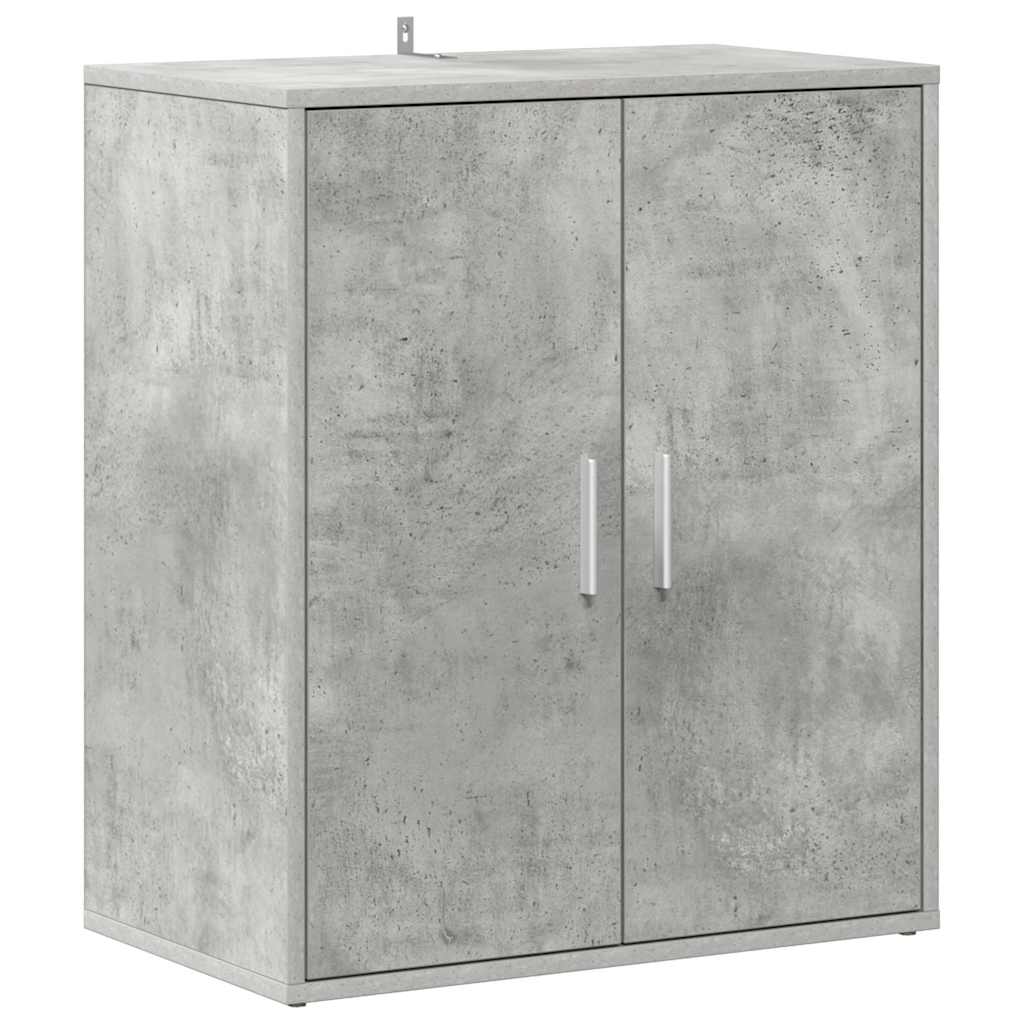 Armoire à chaussures Vidaxl 60x35x70 cm Betongrijs en bois transformé