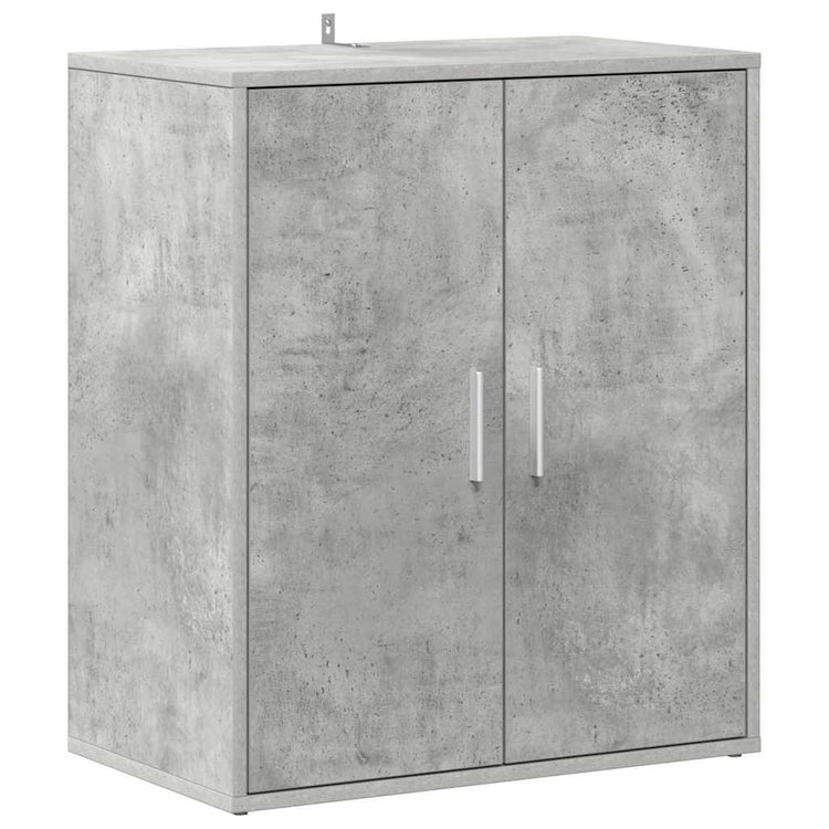 Armoire à chaussures Vidaxl 60x35x70 cm Betongrijs en bois transformé