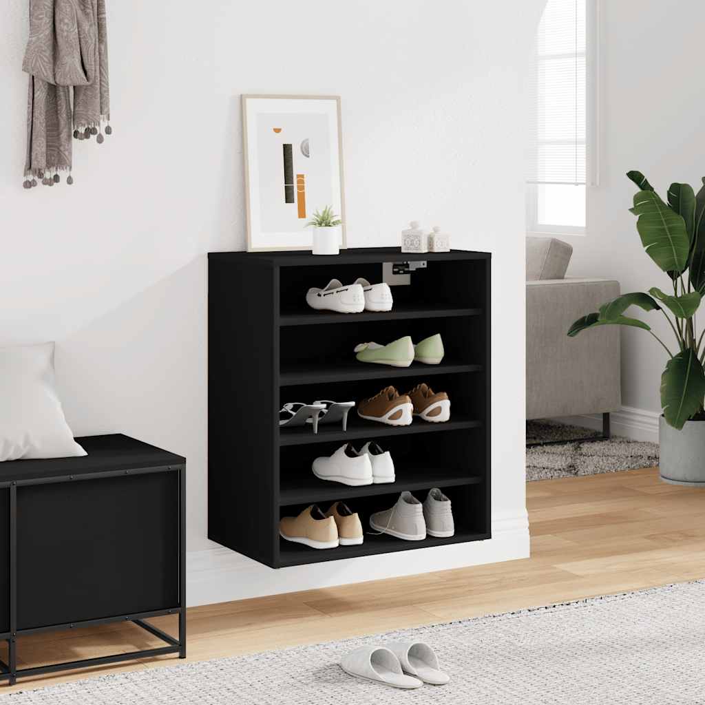 Armoire à chaussures Vidaxl 60x35x70 cm Bois de bois de propriété