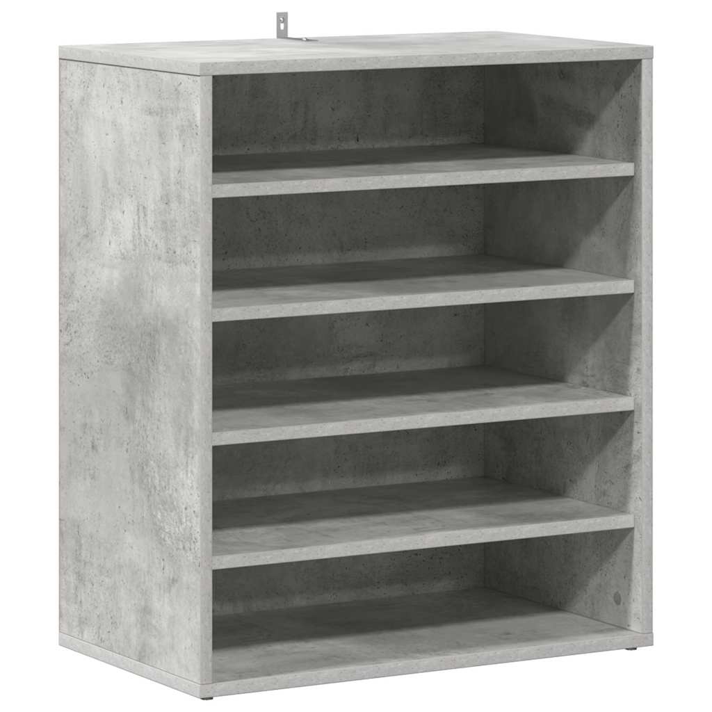 Armoire à chaussures Vidaxl 60x35x70 cm Betongrijs en bois transformé