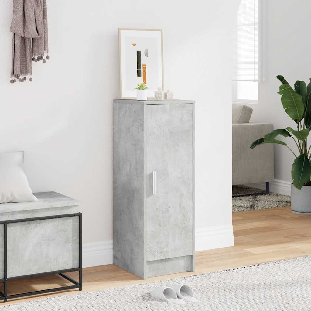 Armoire à chaussures Vidaxl 32x35x92 cm Betongrij en bois transformé