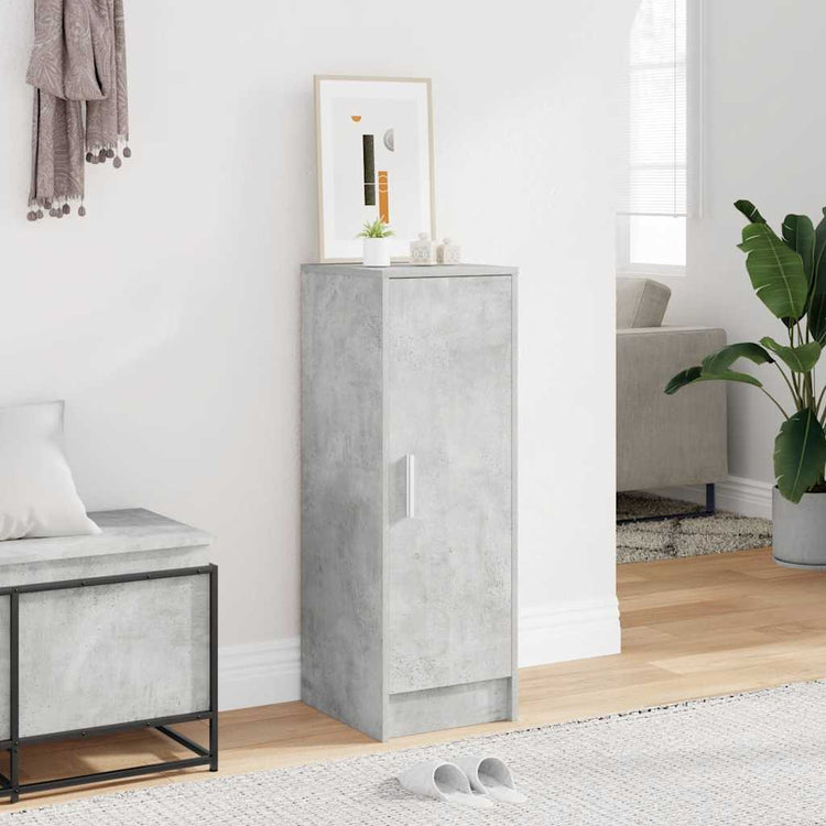 Armoire à chaussures Vidaxl 32x35x92 cm Betongrij en bois transformé