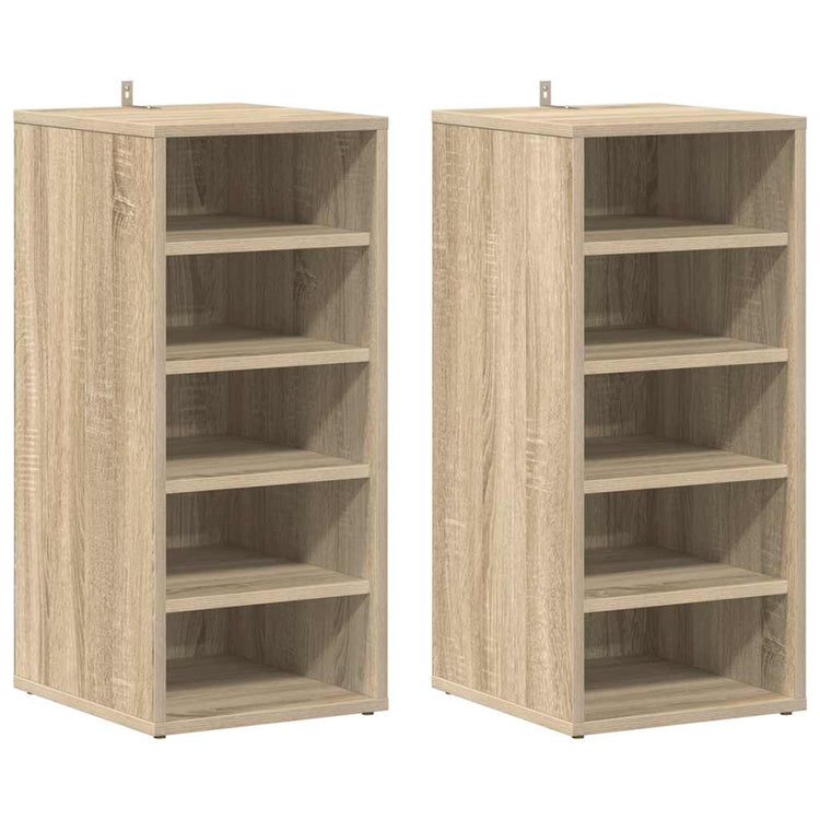 Armoires à chaussures Vidaxl 2 PCS 31.5x35x70 cm Couleur de chêne sonoma en bois