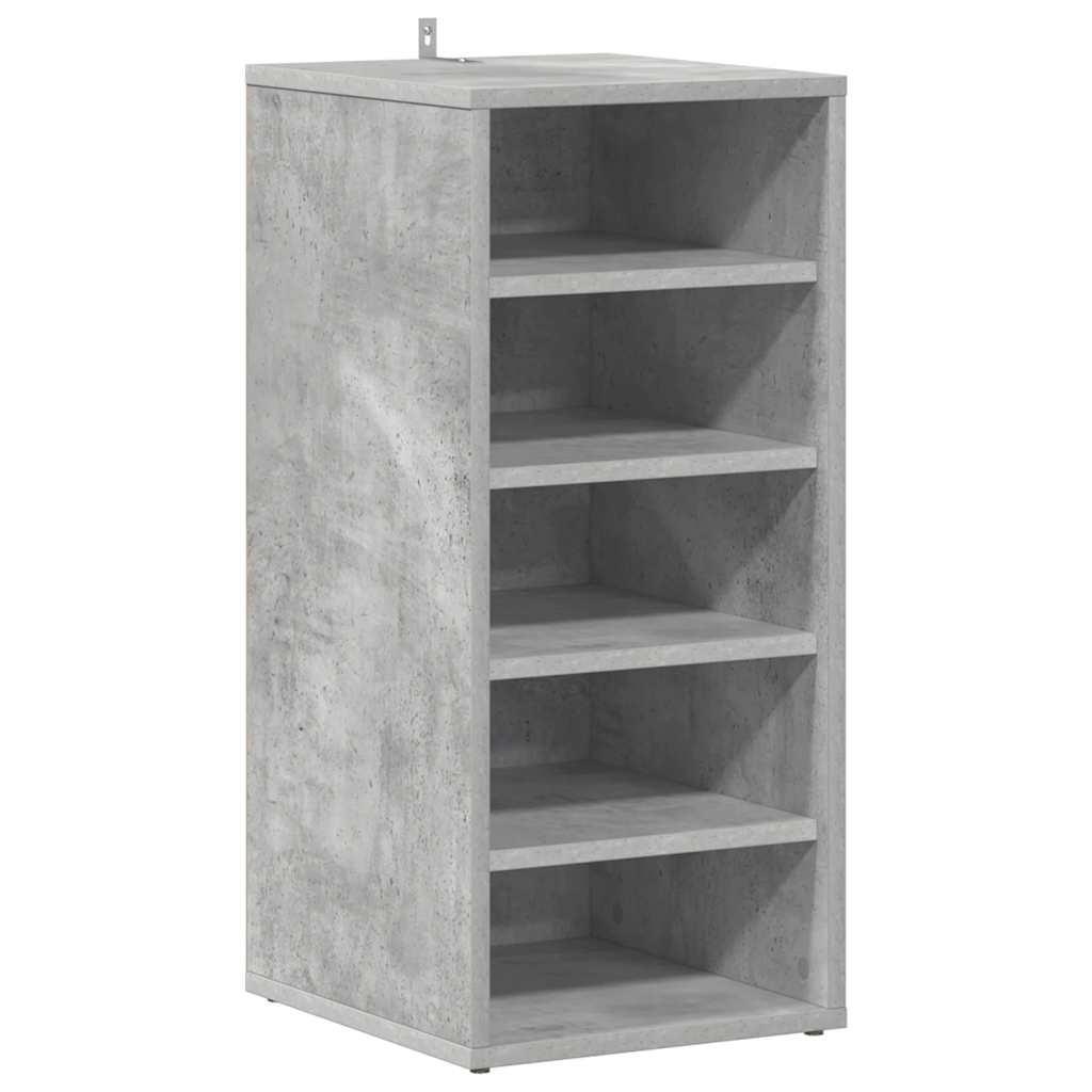 Armoire à chaussures Vidaxl 31.5x35x70 cm Betongrij en bois transformé