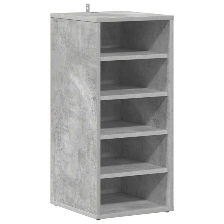 Armoire à chaussures Vidaxl 31.5x35x70 cm Betongrij en bois transformé