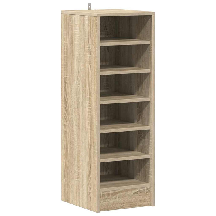 Armoire à chaussures Vidaxl 31.5x35x90 cm en bois de bois de chêne sonoma coloré