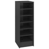 Armoire à chaussures Vidaxl 31,5x35x90 cm en bois de bois haut gris brillant