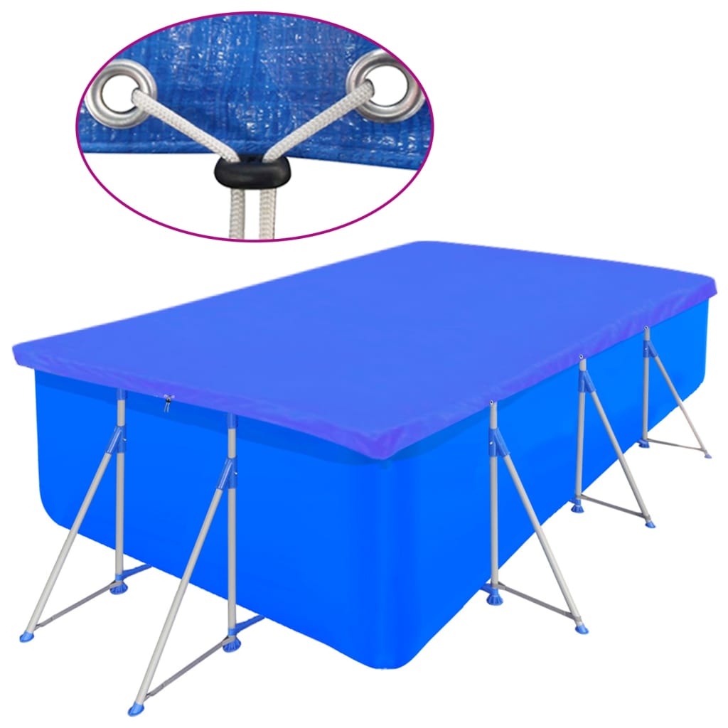 Vidaxl Piscine Covers 2 PC rectangulaire 90 g m² 394x207 cm PE