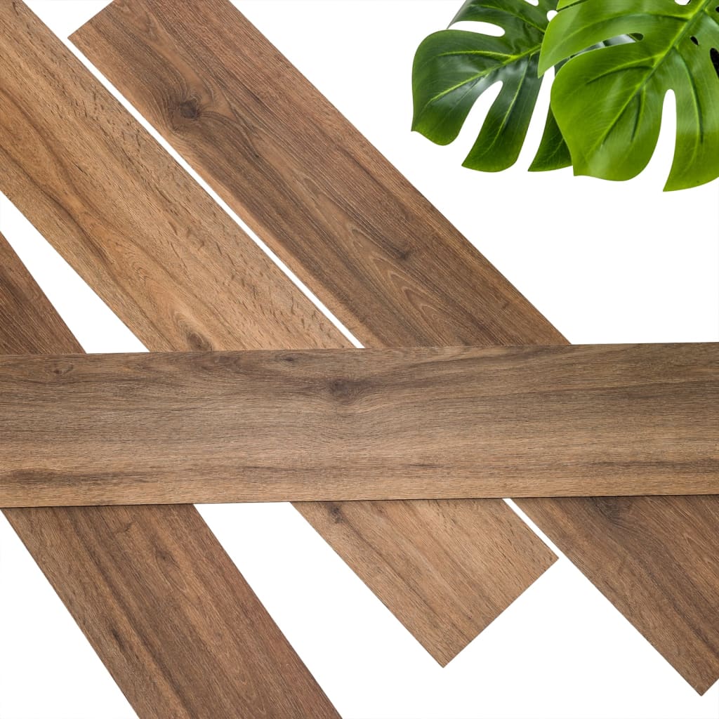 WALLART WALLART PLANKEN GL-WA28 30 ST WOOD-Look Natural Oak Saddle Brown