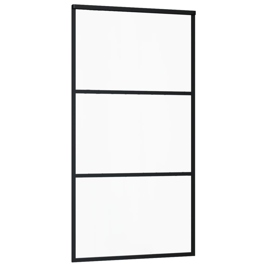 Vidaxl Porte coulissante avec pâte 102x205 cm en aluminium et verre ESG