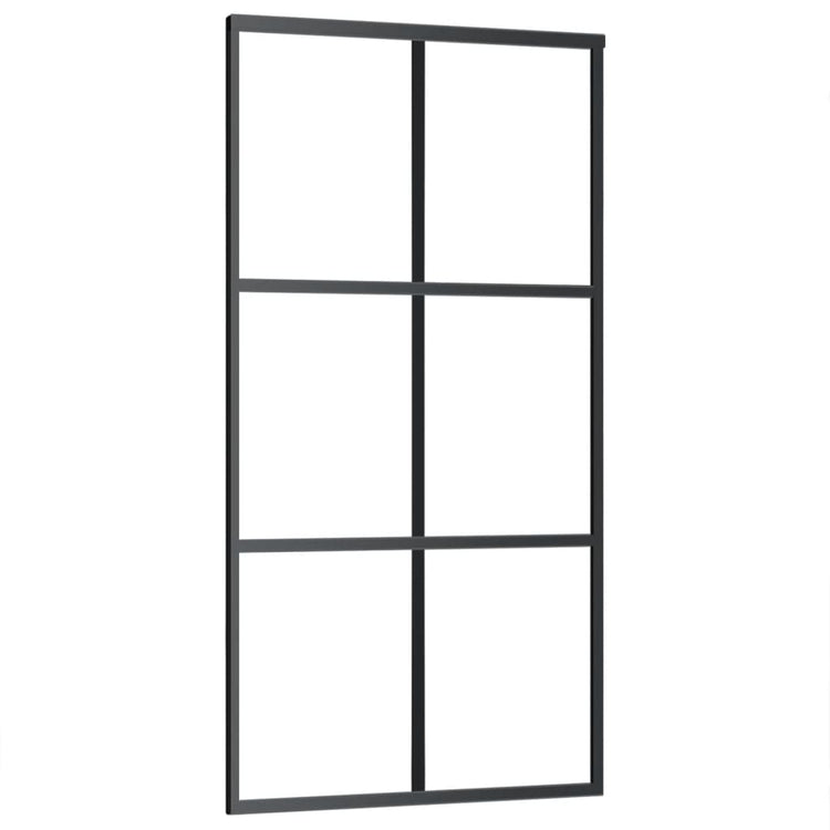 Vidaxl Porte coulissante avec pâte 102x205 cm en aluminium et verre ESG