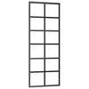 Vidaxl Porte coulissante avec pâte 76x205 cm en aluminium et verre ESG