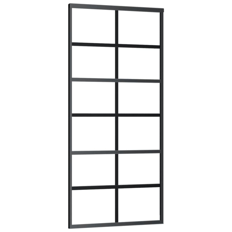 Porte coulissante Vidaxl avec pâte 90x205 cm en aluminium et verre ESG