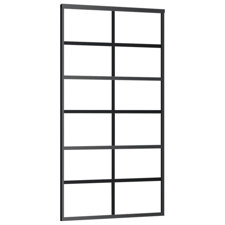 Vidaxl Porte coulissante avec pâte 102x205 cm en aluminium et verre ESG