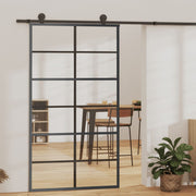 Vidaxl Porte coulissante avec pâte 102x205 cm en aluminium et verre ESG - afbeelding 1