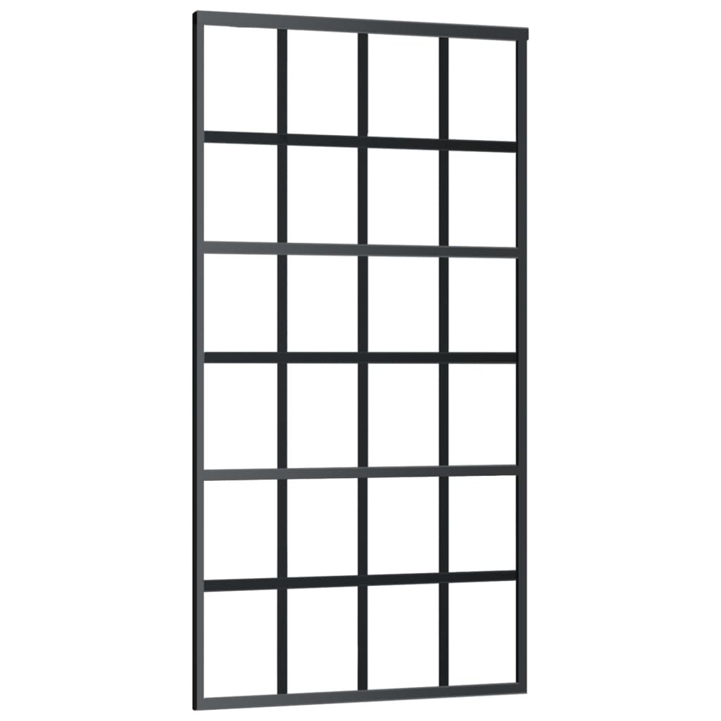 Vidaxl Porte coulissante avec pâte 102x205 cm en aluminium et verre ESG
