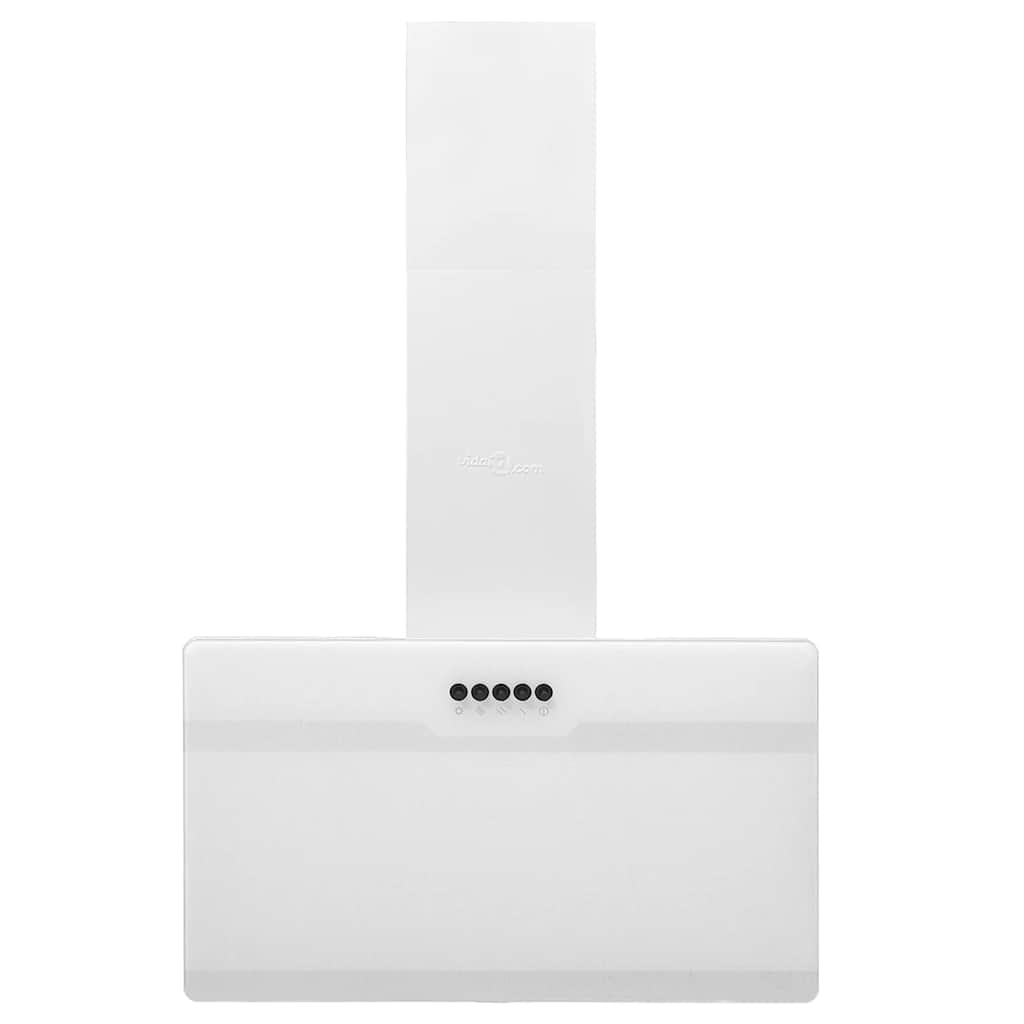 Capeur d'extracteur de paroi Vidaxl 60 cm en acier et verre trempé blanc