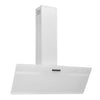 Capeur d'extracteur de paroi Vidaxl 90 cm en acier et verre trempé blanc