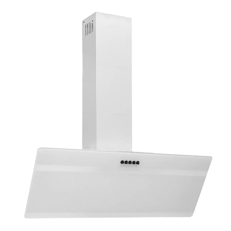 Capeur d'extracteur de paroi Vidaxl 90 cm en acier et verre trempé blanc