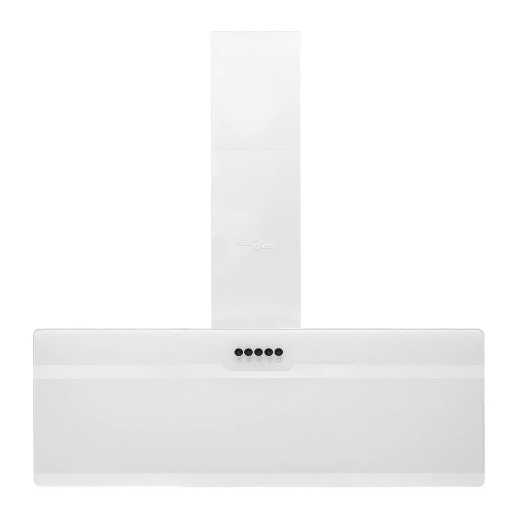 Capeur d'extracteur de paroi Vidaxl 90 cm en acier et verre trempé blanc