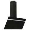 Capeur d'extracteur de paroi Vidaxl 90 cm en acier et verre trempé noir