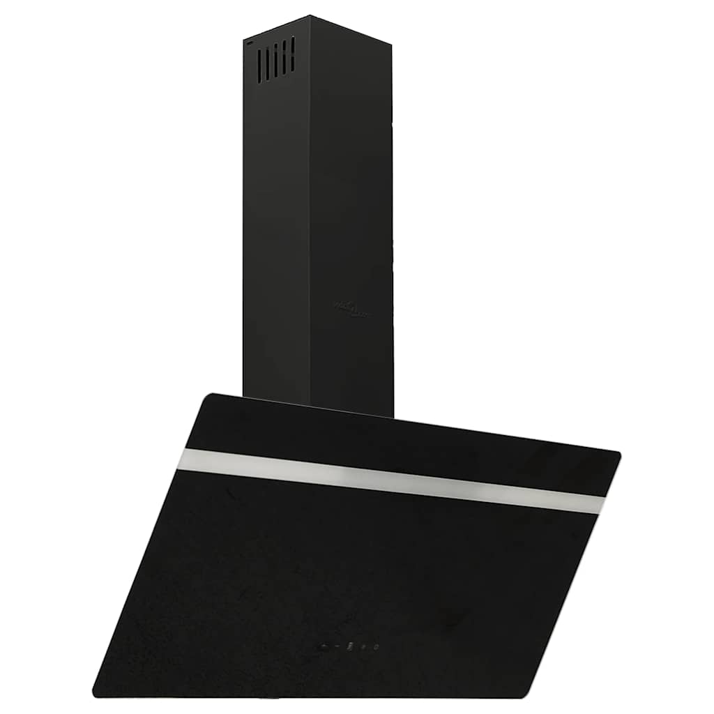 Capeur d'extracteur de paroi Vidaxl 90 cm en acier et verre trempé noir