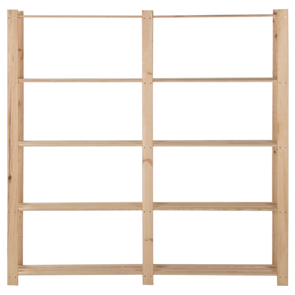 Rack de stockage Vidaxl 5 couches 170x28.5x170 cm Pine solide