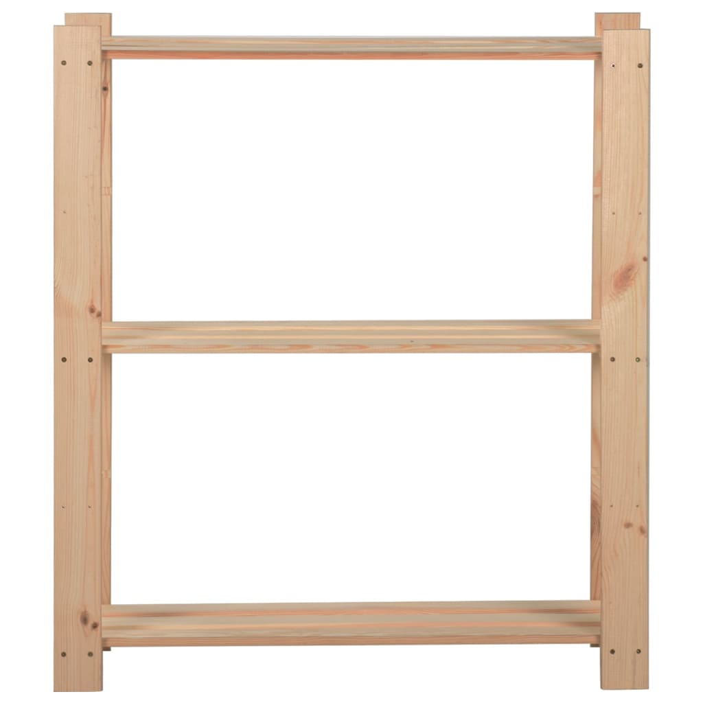 Rack de stockage Vidaxl 3 couches 80x28.5x90 cm Pine solide