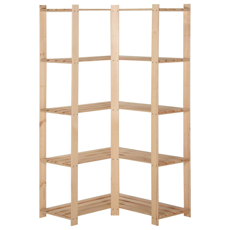 Vidaxl Hoekopberkgrek 5 couches 82.5x82.5x170 cm Pine solide