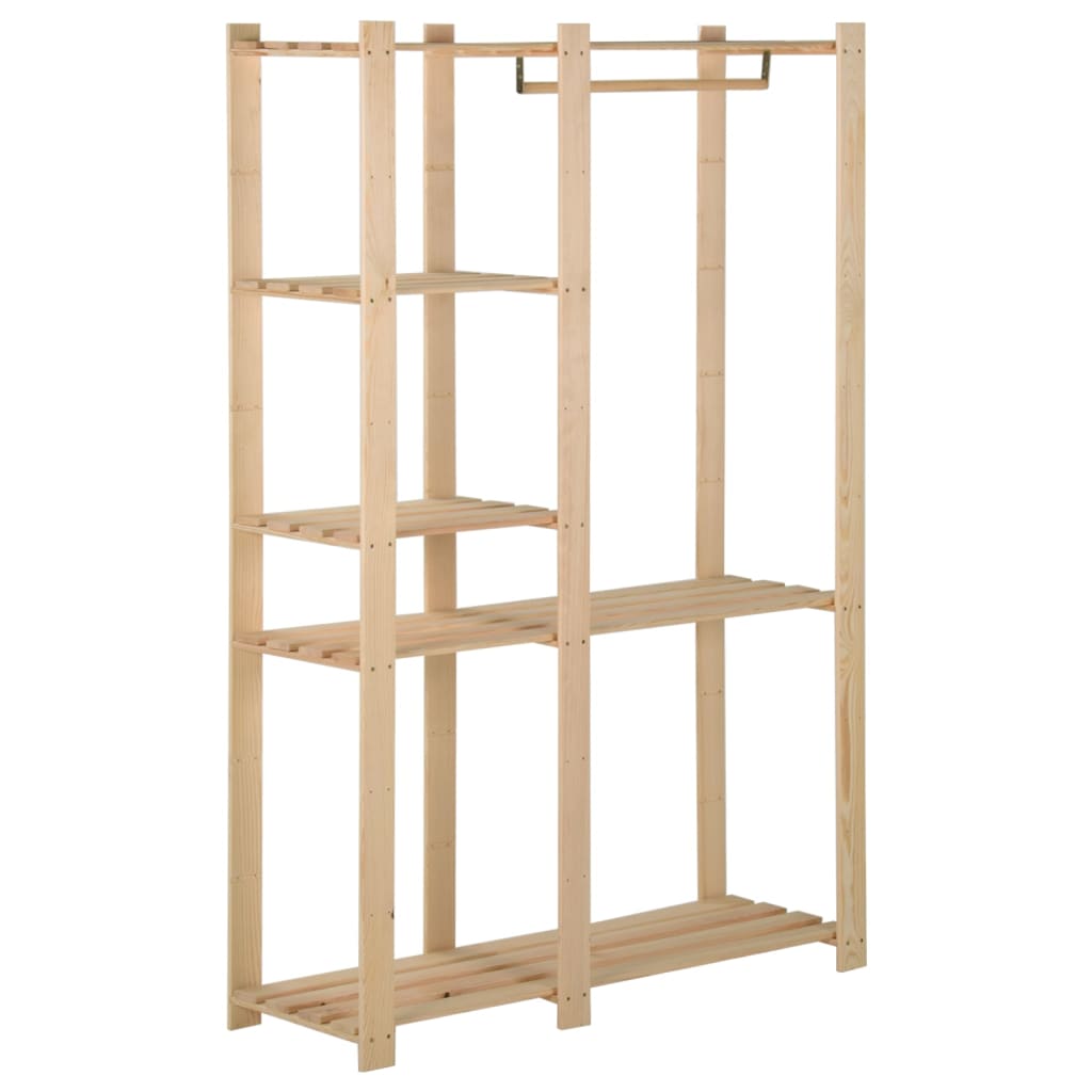 Rack de vêtements Vidaxl 110x38x170 cm Pine solide