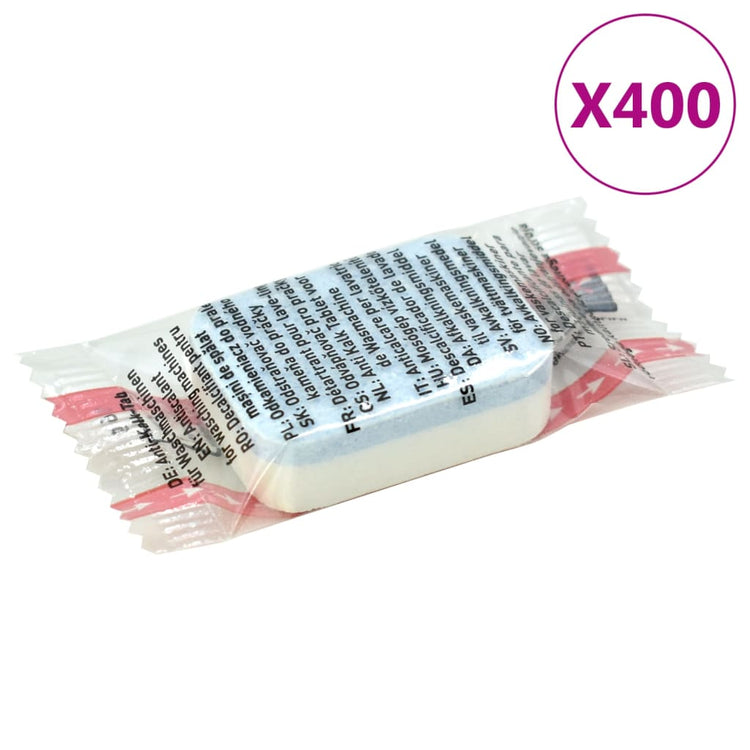 Tablettes de machine à laver Vidaxl 400 PCS empêche la chaux et la saleté