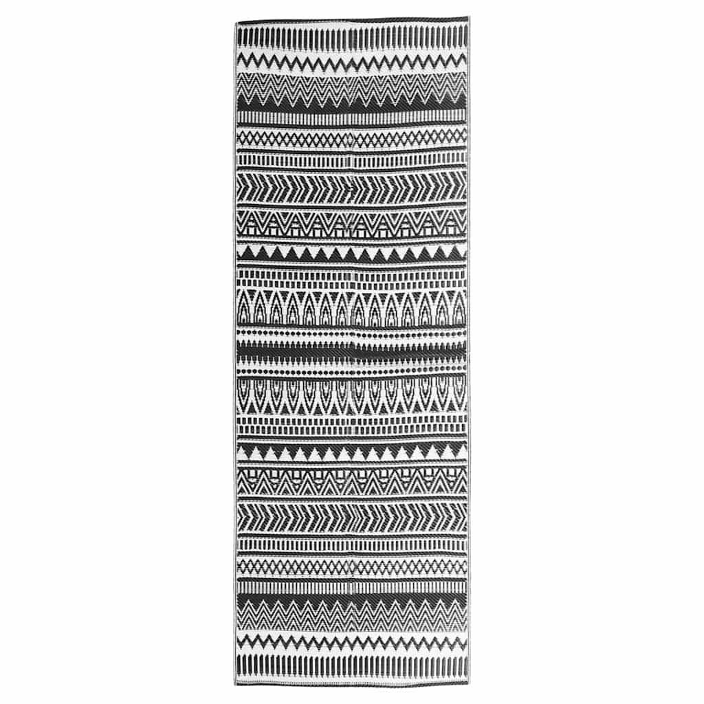 Vidaxl Extérieur Rug 80x250 cm Polypropène noir