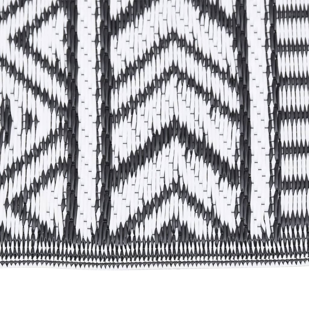 Vidaxl à l'extérieur du tapis 190x290 cm en polypropène noir