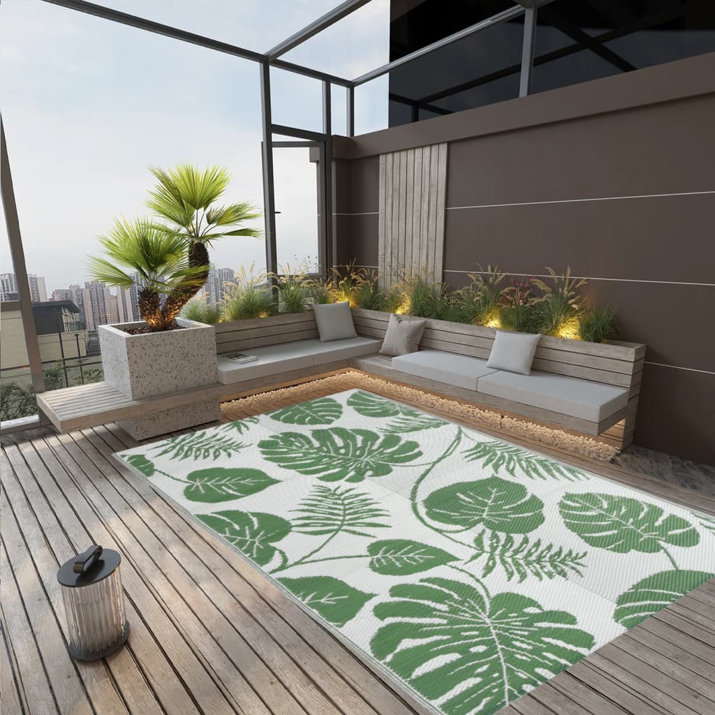 Vidaxl à l'extérieur du tapis 190x290 cm vert polypropène