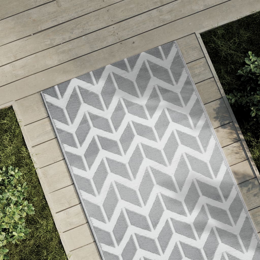 Vidaxl Extérieur Rug 80x250 cm Gray en polypropène