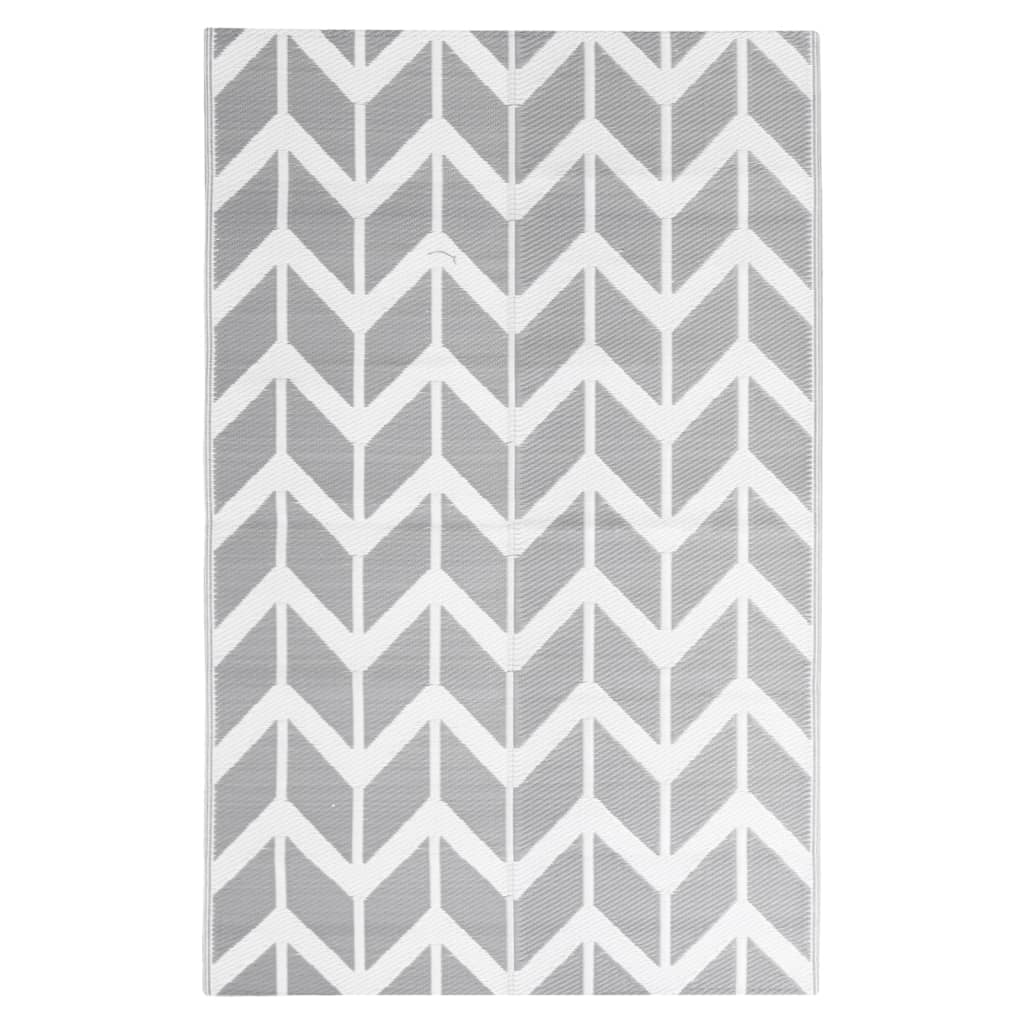 Vidaxl à l'extérieur du tapis 190x290 cm Gray en polypropène